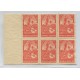 ARGENTINA 1935 GJ 733CZ ESTAMPILLA CON COMPLEMENTO EN BLOQUE DE 6 NUEVAS SIN GOMA U$ 70